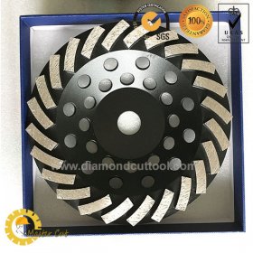 7 inch 24 teeth turbo diamond cup grinding wheel for concrete and stone