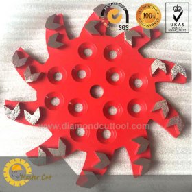 10 inch bolts-on arrow segments diamond grinding plate for concrete floor